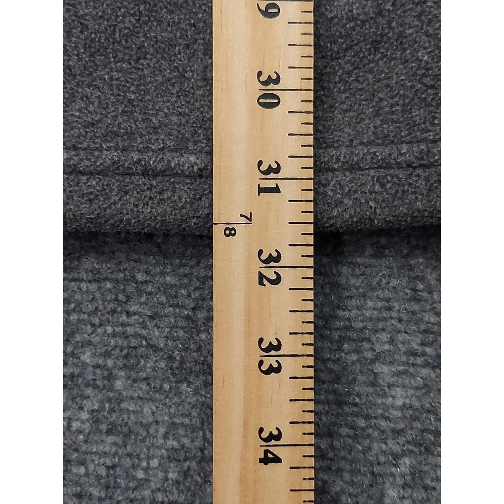 THE NORTH FACE Jacket Mens Large Black Gray Full Zip Mock Neck Fleece logo